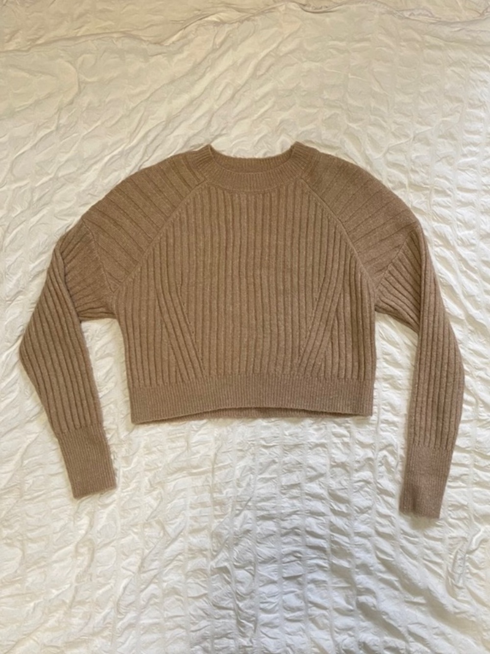 Sophie Rue Cropped Tan Sweater - Size Small